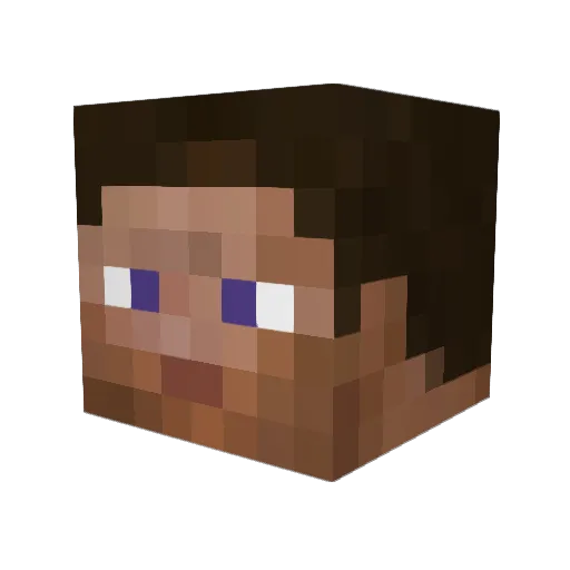 Riyasat Minecraft avatar head, 3D render