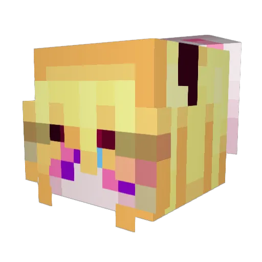 Riydorn Minecraft avatar head, 3D render