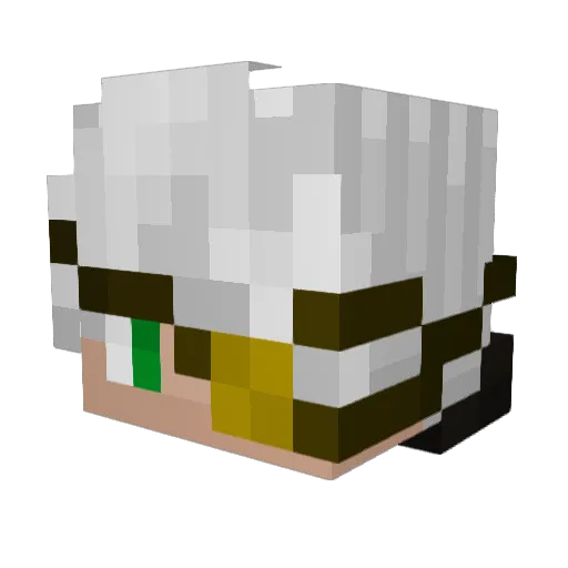Riynn Minecraft avatar head, 3D render
