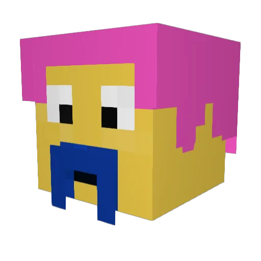Riyono Minecraft avatar head, 3D render