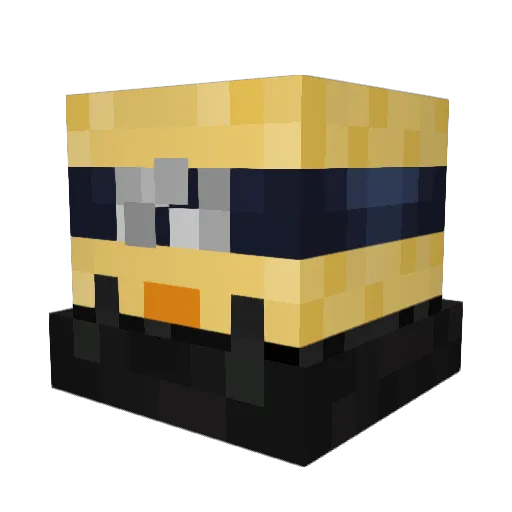 Riyxel_ Minecraft avatar head, 3D render