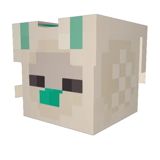RizGBlue Minecraft avatar head, 3D render