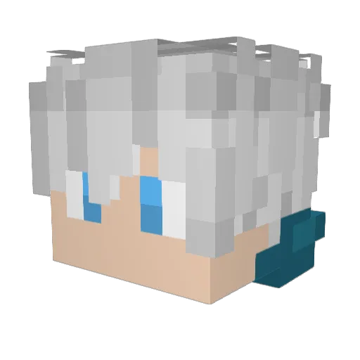 Riz_Reisu Minecraft avatar head, 3D render