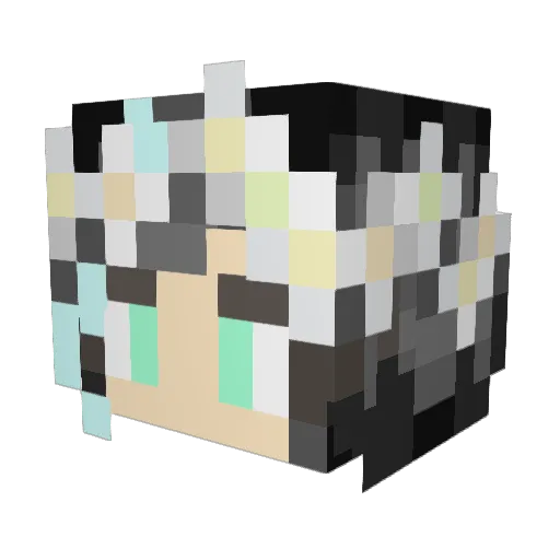 Riza101 Minecraft avatar head, 3D render