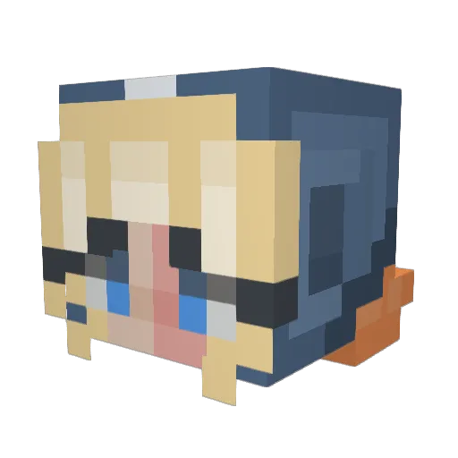 RizeOfSnow Minecraft avatar head, 3D render