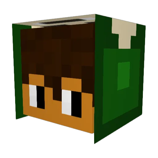 RizeaxHG Minecraft avatar head, 3D render