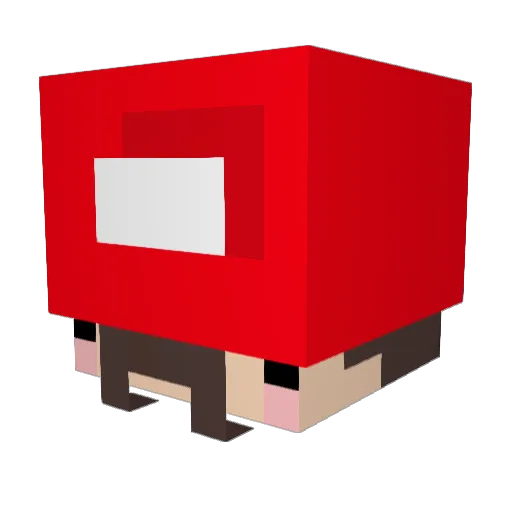 Rizeeeel Minecraft avatar head, 3D render