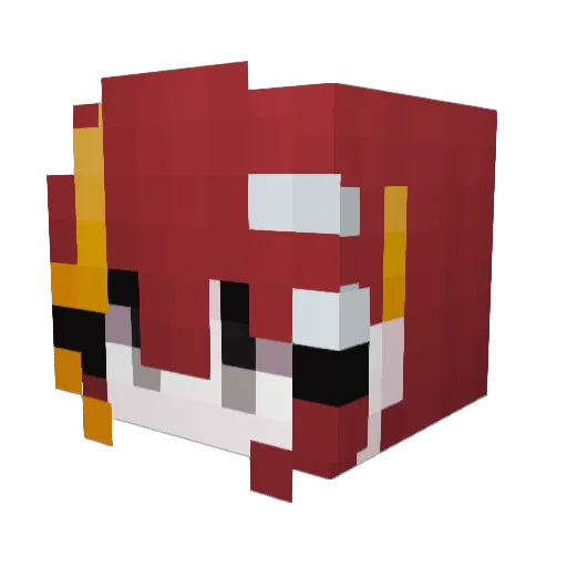 Rizefan Minecraft avatar head, 3D render