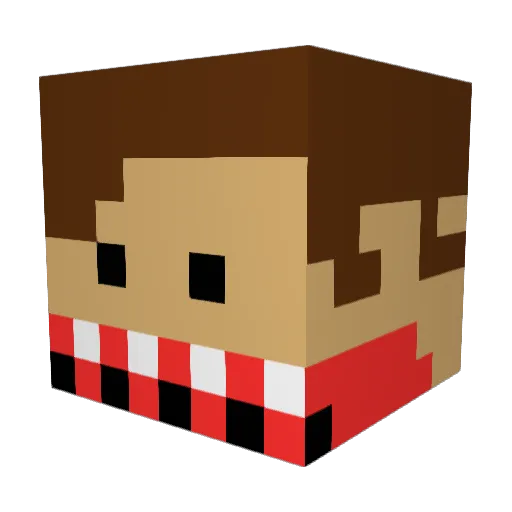 Rizemikk Minecraft avatar head, 3D render