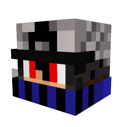 Rizer_YouTube Minecraft avatar head, 3D render
