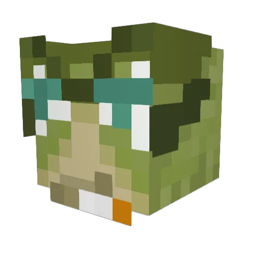 Rizerek Minecraft avatar head, 3D render