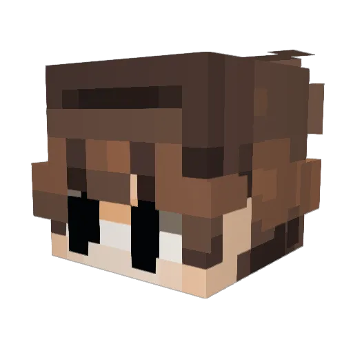 Rizfal Minecraft avatar head, 3D render