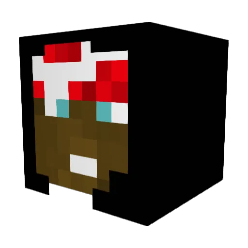 Riziing Minecraft avatar head, 3D render