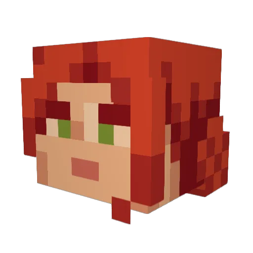 Rizky188 Minecraft avatar head, 3D render