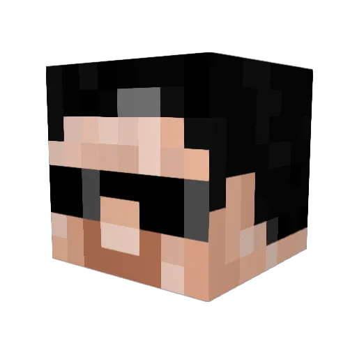 Rizoles Minecraft avatar head, 3D render