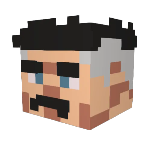 Rizpro Minecraft avatar head, 3D render