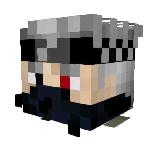 Riztart Minecraft avatar head, 3D render