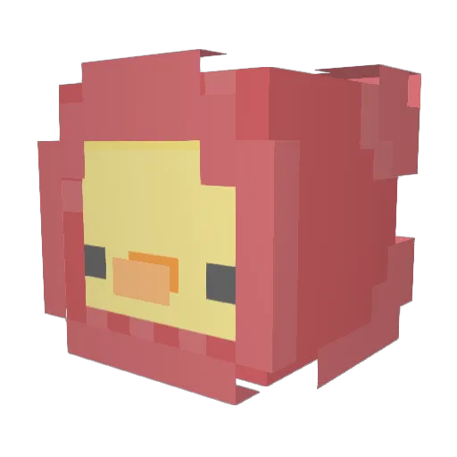 Rizuko_ Minecraft avatar head, 3D render