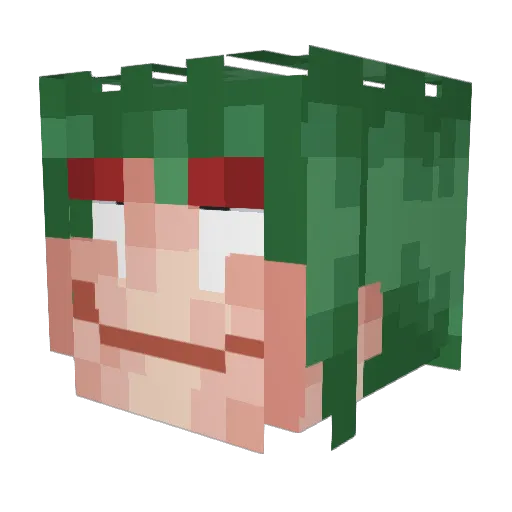 Rizxtar Minecraft avatar head, 3D render