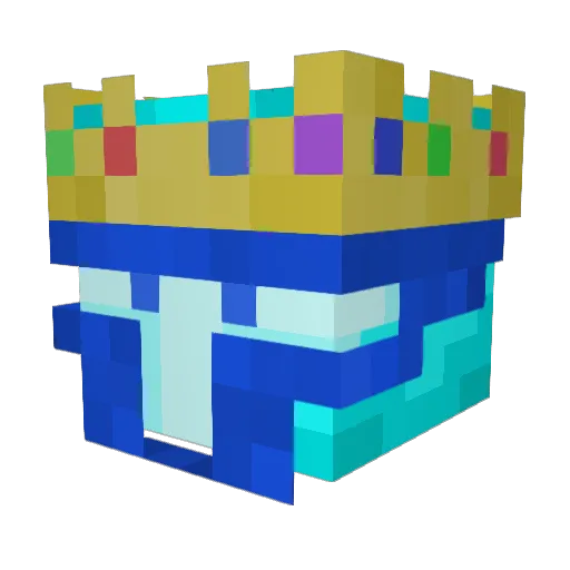 RizzMC Minecraft avatar head, 3D render