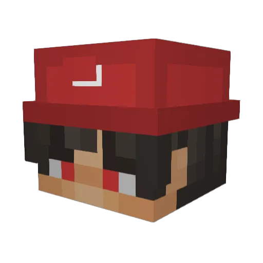 Rizzaiah Minecraft avatar head, 3D render