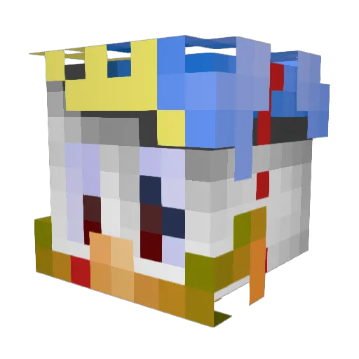 Rizzardi Minecraft avatar head, 3D render