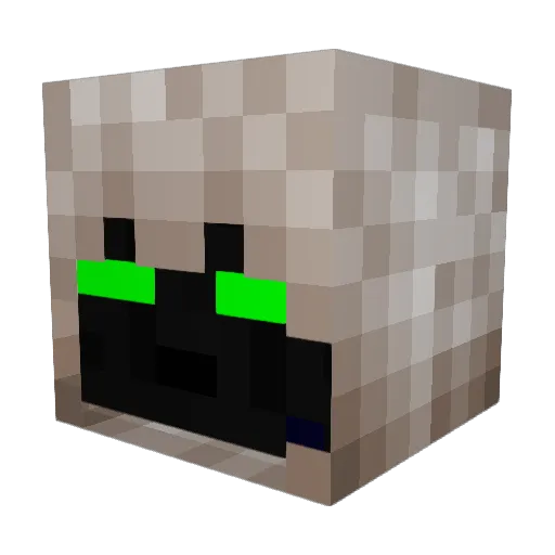 Rizzeri Minecraft avatar head, 3D render