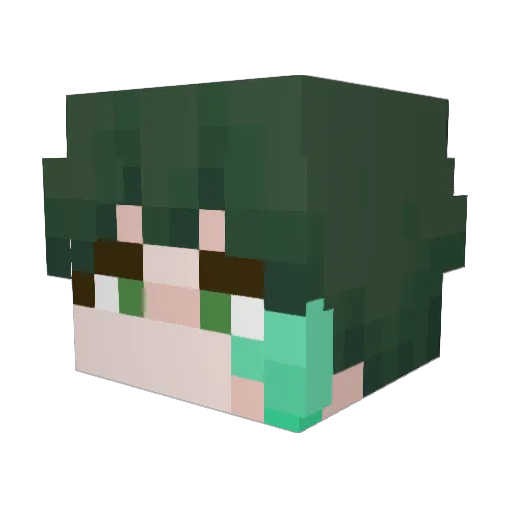 Rizzkybusiness Minecraft avatar head, 3D render