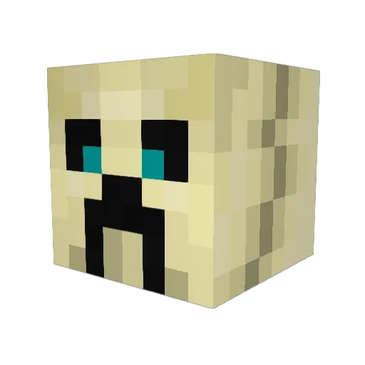 RizzleBear Minecraft avatar head, 3D render