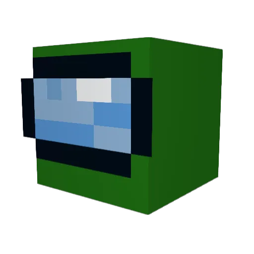 RizzlerApproved Minecraft avatar head, 3D render
