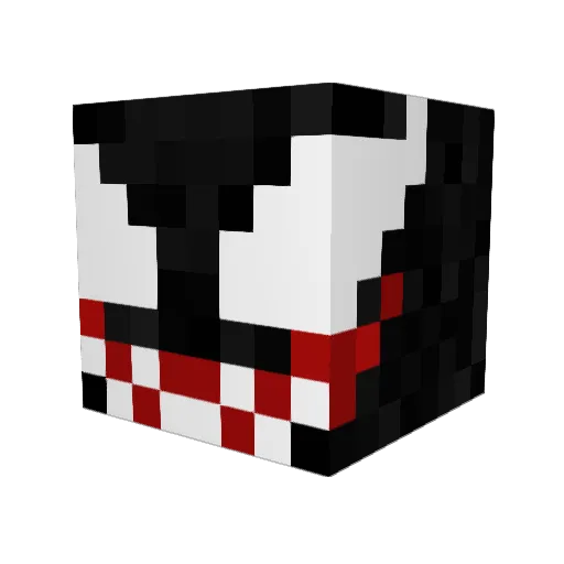 Rizzman Minecraft avatar head, 3D render