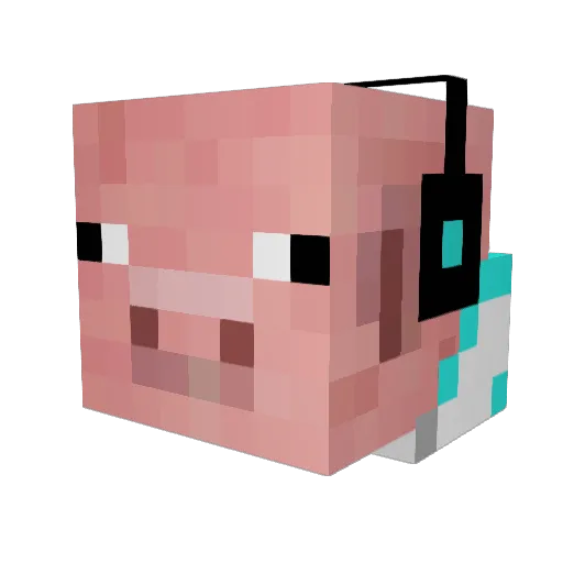 RizzoxX Minecraft avatar head, 3D render