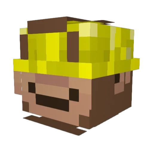 Rizzvio Minecraft avatar head, 3D render