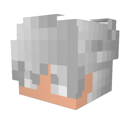 Rizzyxl Minecraft avatar head, 3D render