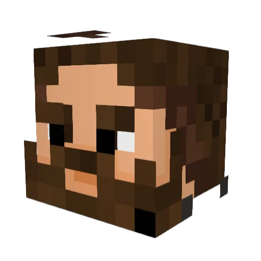 RjHughesy Minecraft avatar head, 3D render