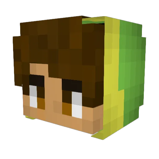 Rjchj Minecraft avatar head, 3D render