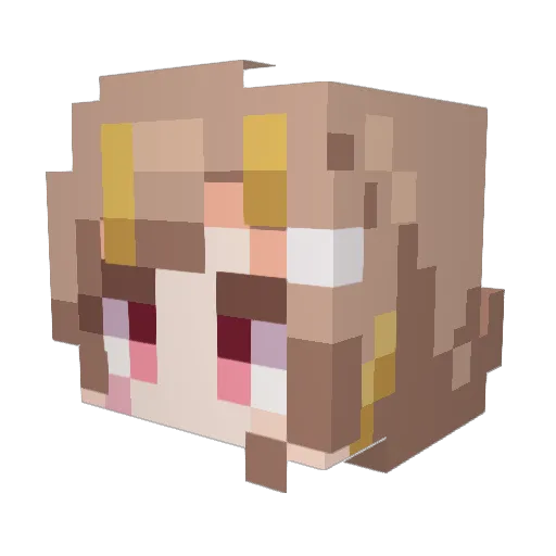 Rk6cnf Minecraft avatar head, 3D render