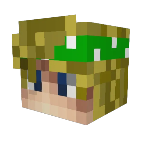 RkB474 Minecraft avatar head, 3D render