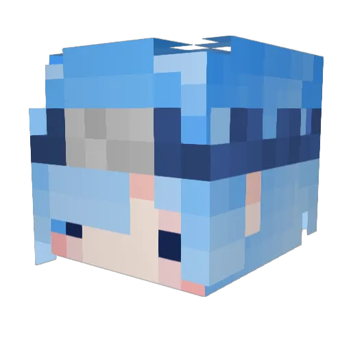 RkiraX Minecraft avatar head, 3D render