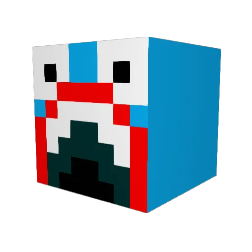 RklsGhosion Minecraft avatar head, 3D render