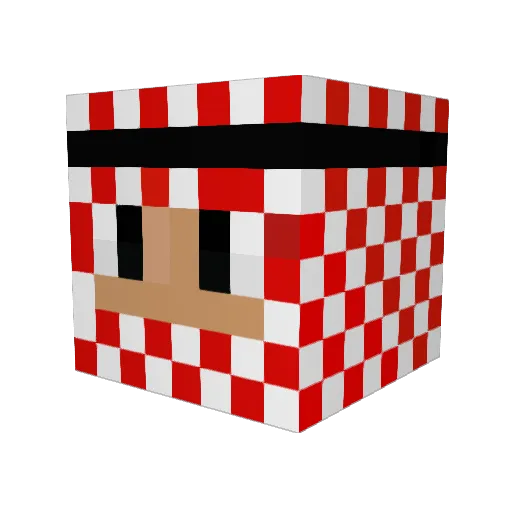 Rkon_x1 Minecraft avatar head, 3D render