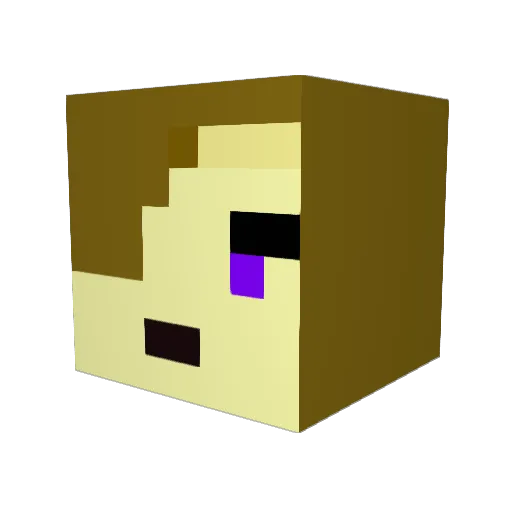 Rkoser Minecraft avatar head, 3D render