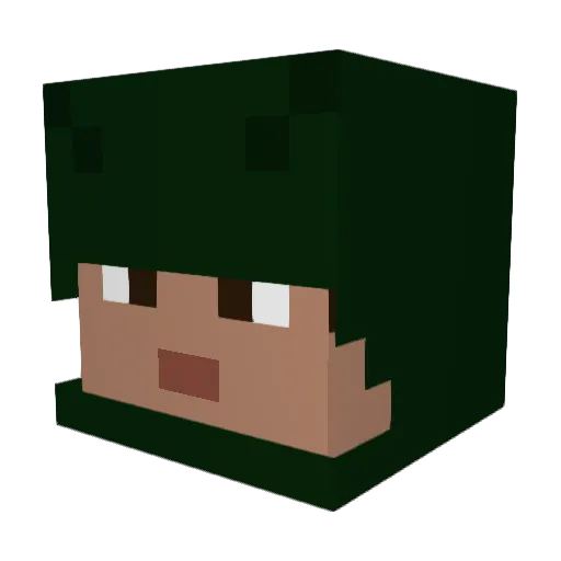 Rkotld Minecraft avatar head, 3D render