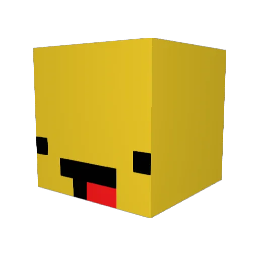 Rkuan Minecraft avatar head, 3D render