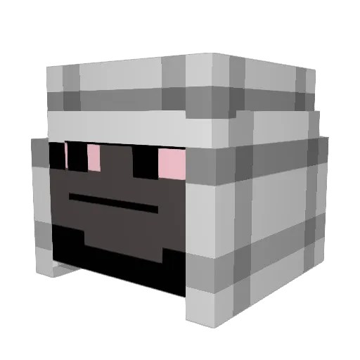 RkzB Minecraft avatar head, 3D render