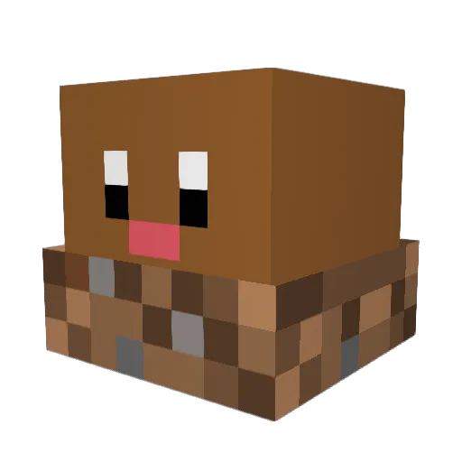 Rl1der Minecraft avatar head, 3D render