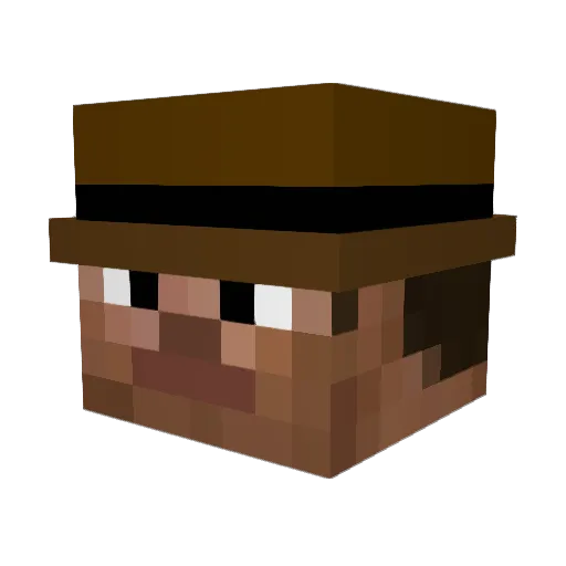 RlC0 Minecraft avatar head, 3D render