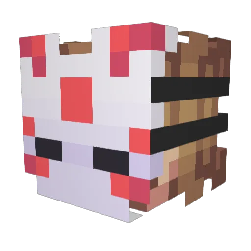 RlNNE Minecraft avatar head, 3D render