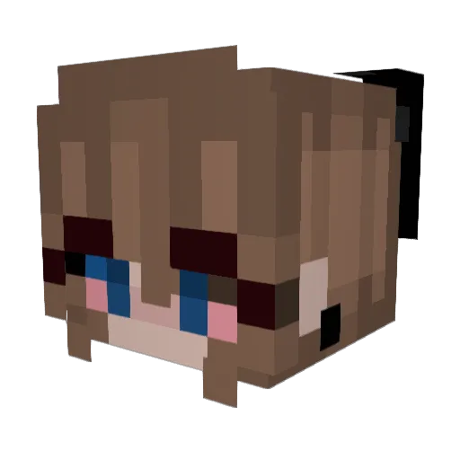 Rl_lBY Minecraft avatar head, 3D render