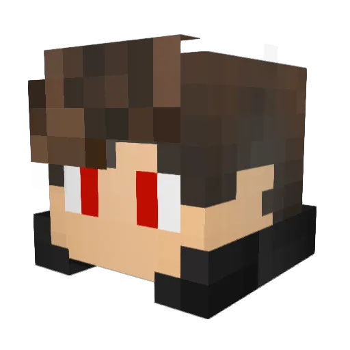 Rlayn Minecraft avatar head, 3D render